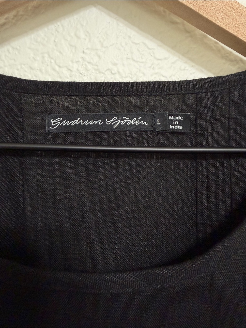 Gudren Sjoden 100% Linen Pleated Flowy Midi Dress Black Large - Picture 3 of 8